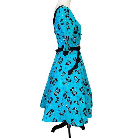 Voodoo Vixen Katniss Raining 1950s Pin Up Rockabilly Size Small Dress - Picture 3 of 14